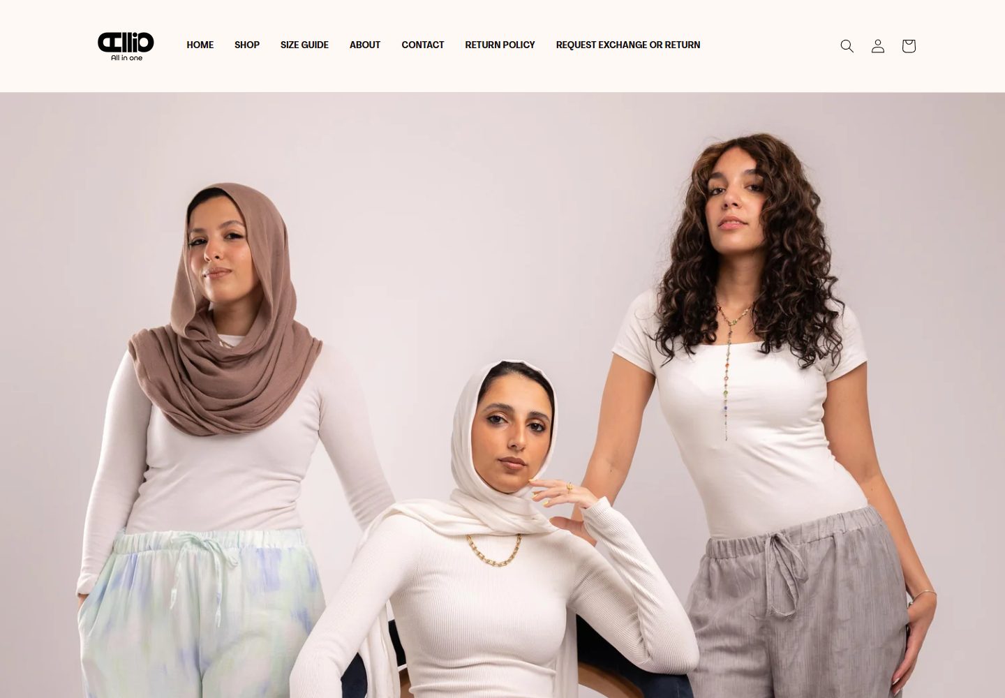 Allio Wear Shopify storefront